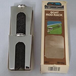 Berkley Outdoorsman Boat Fishing Rod Rack Chrome Plated BR-1 Zinc Old Stock NEW